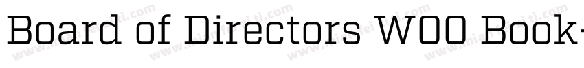 Board of Directors W00 Book字体转换